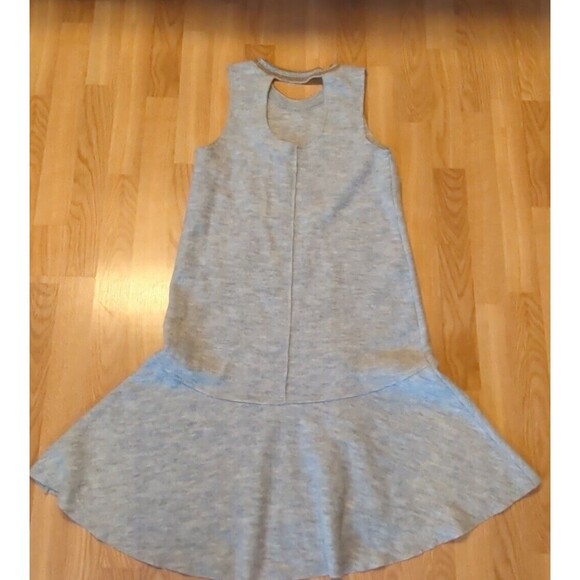 Knitted And Knotted Anthropologie Dress Small Gray Wool Drop Waist Sleeveless - Picture 10 of 13